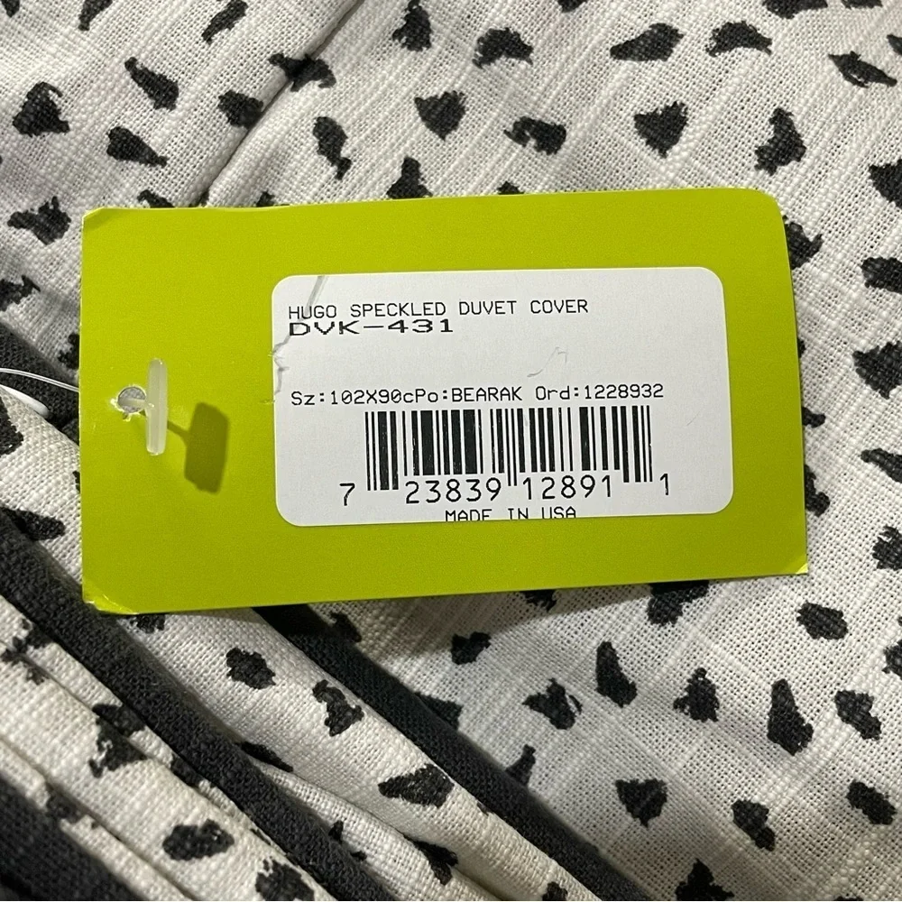 NWT Eastern AccenNICHE Hugo SPECKLED King DUVET COVER DVK-431